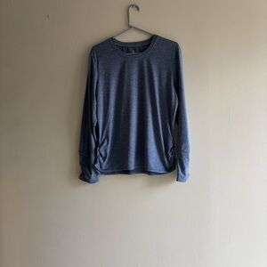 Free Country Crew Neck Women’s  XL Cloud knit  Long Sleeve Stretch  Blue T-Shirt